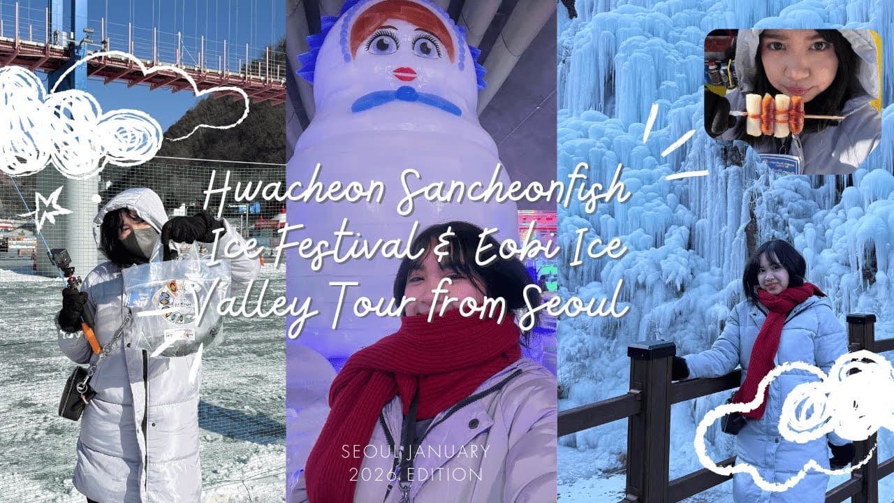 Seoul Vlog: Hwacheon Sancheoneo Ice Festival & Eobi Ice Village Day Tour