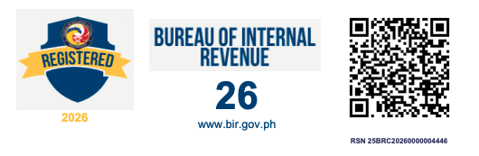 BIR Registration Seal Badge — verify at bir.gov.ph